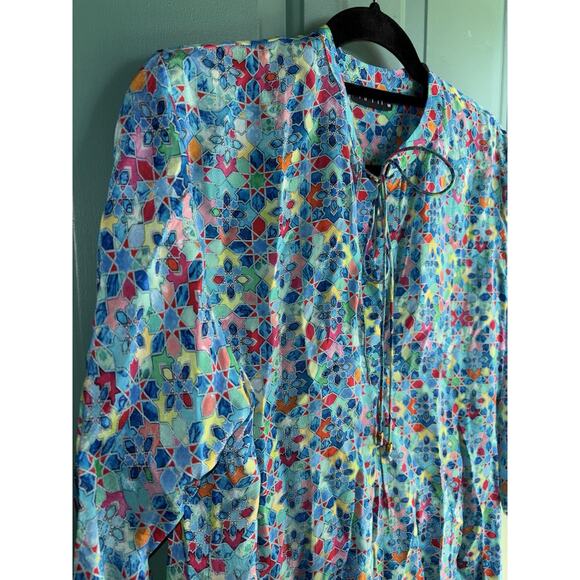 APNY Medium Multicolor Long Sleeve Blouse Size - Picture 3 of 8